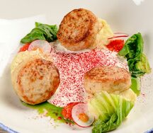 Щучьи котлеты с картофельным пюре