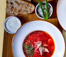 Борщ Московский с копченостями