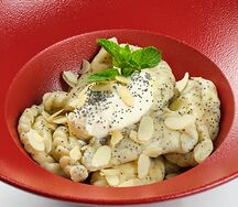 Маковые вареники с творогом