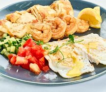 С тигровыми креветками