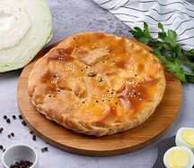 Пирог с капустой, яйцом и луком