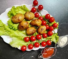 Молодой картофель с салом