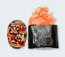 Запеченные суши с лососем