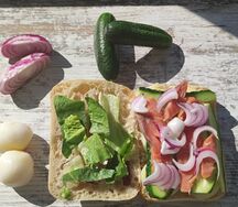 Сэндвич-гриль с лососем