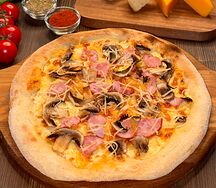 Пицца ветчина с грибами