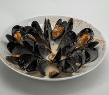 Мидии в соусе горгонзола