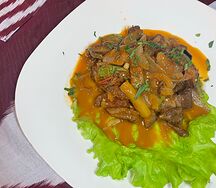 Баранина с овощами