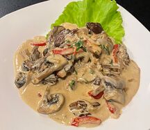 Мясо с грибами