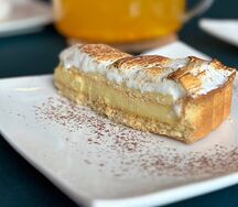 Лимонный торт с меренгой