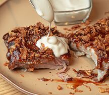 Ребра BBQ с соусом блю чиз