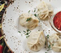Манты с картофелем и грибами