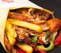 Шаурма куриная в обычном лаваше