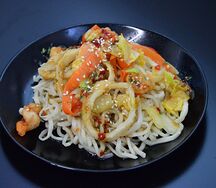 Лапша удон с морепродуктами