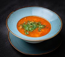 Фасолевый суп с мясными копченостями