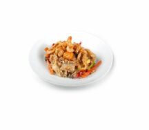 Морепродукты с рисом и устричным соусом