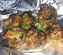 Шампиньоны на гриле