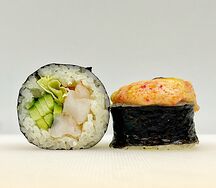 Запечённый с креветкой