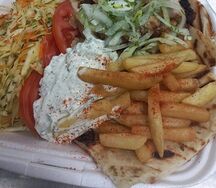 Шаурма на тарелки со свининой