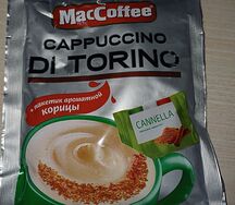 MacCoffe Cappuccino Di Torino и пакетик ароматной корицы