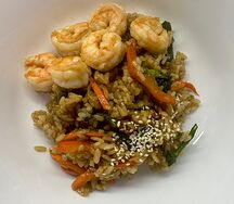 Тяхан с креветками