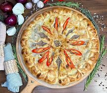 Праздничный пирог с мясом