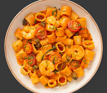 Паста с креветками биск