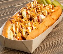 Анти хот-дог BBQ с огурцом