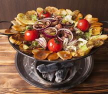 Садж из свинины с овощами