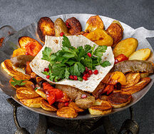 Садж из баранины с овощами
