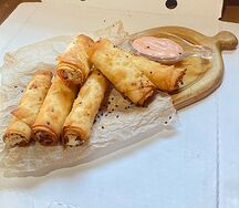 Рулетики фри из лаваша с двумя начинками