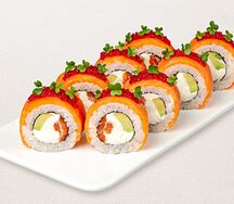 Ролл Филадельфия Прайм с двойным лососем