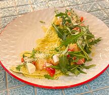 Фриттата alla Pizza с беконом