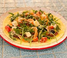 Фриттата alla Pizza со слабосоленой семгой