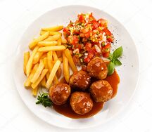 Митбол с картофелем айдахо