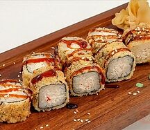 Горячий мини-ролл с крабом