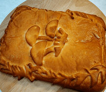 Пирог с грибами и картошкой