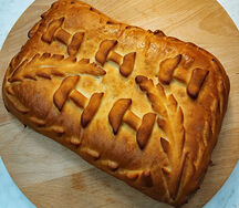 Пирог с курицей и грибами