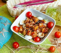 Деревенский салат с курицей