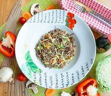 Wok с гречневой лапшой