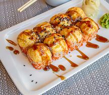 Запечённый ролл с королевской креветкой