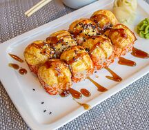 Запечённый ролл с курицей