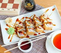 Ролл с мидиями в темпуре