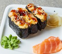 Суши запечённые с лососем