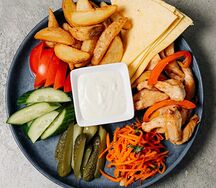 Шаурма на тарелке