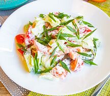 Салат Овощной со сметаной