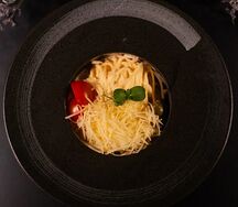 Паста с шампиньонами в соусе Блю чиз