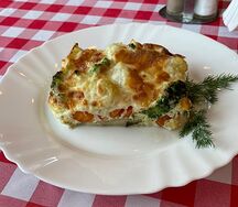 Треска запеченная с овощами