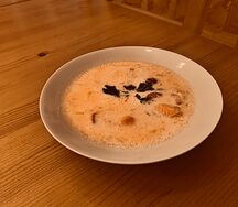 Сырный суп с лососем