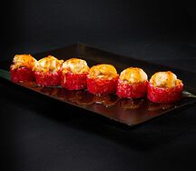 Запеченный с крабом и сыром