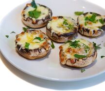 Шампиньоны на мангале